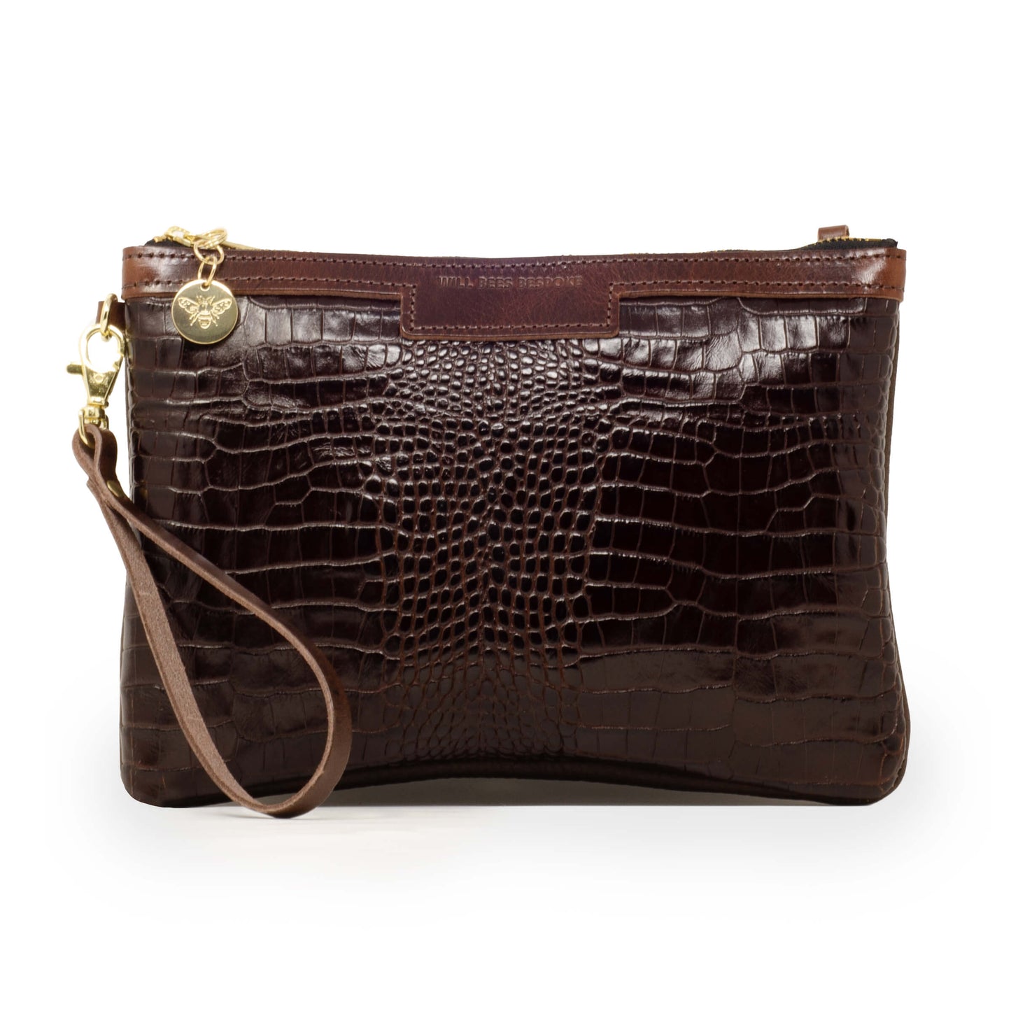 Diana 2 in 1 Clutch - Brown Croc