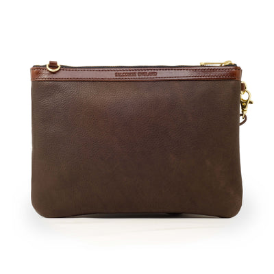 Diana 2 in 1 Clutch - Brown Leather