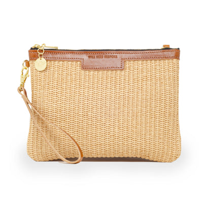 Diana 2 in 1 Clutch - Raffia in Natural