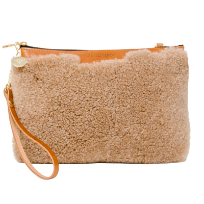 Diana 2 in 1 Clutch - Caramel Sheepskin