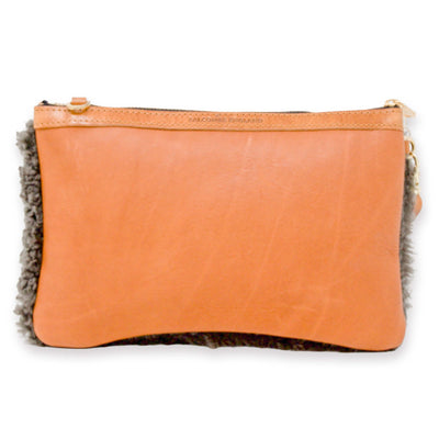 Diana 2 in 1 Clutch - Charcoal Sheepskin