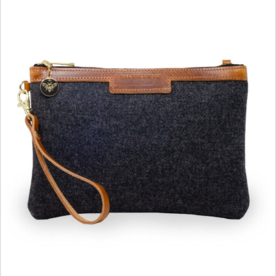 Diana 2 in 1 Clutch - Dark Grey Wool