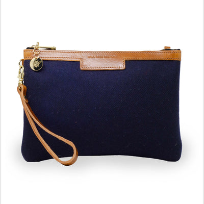 Diana 2 in 1 Clutch - Navy Wool