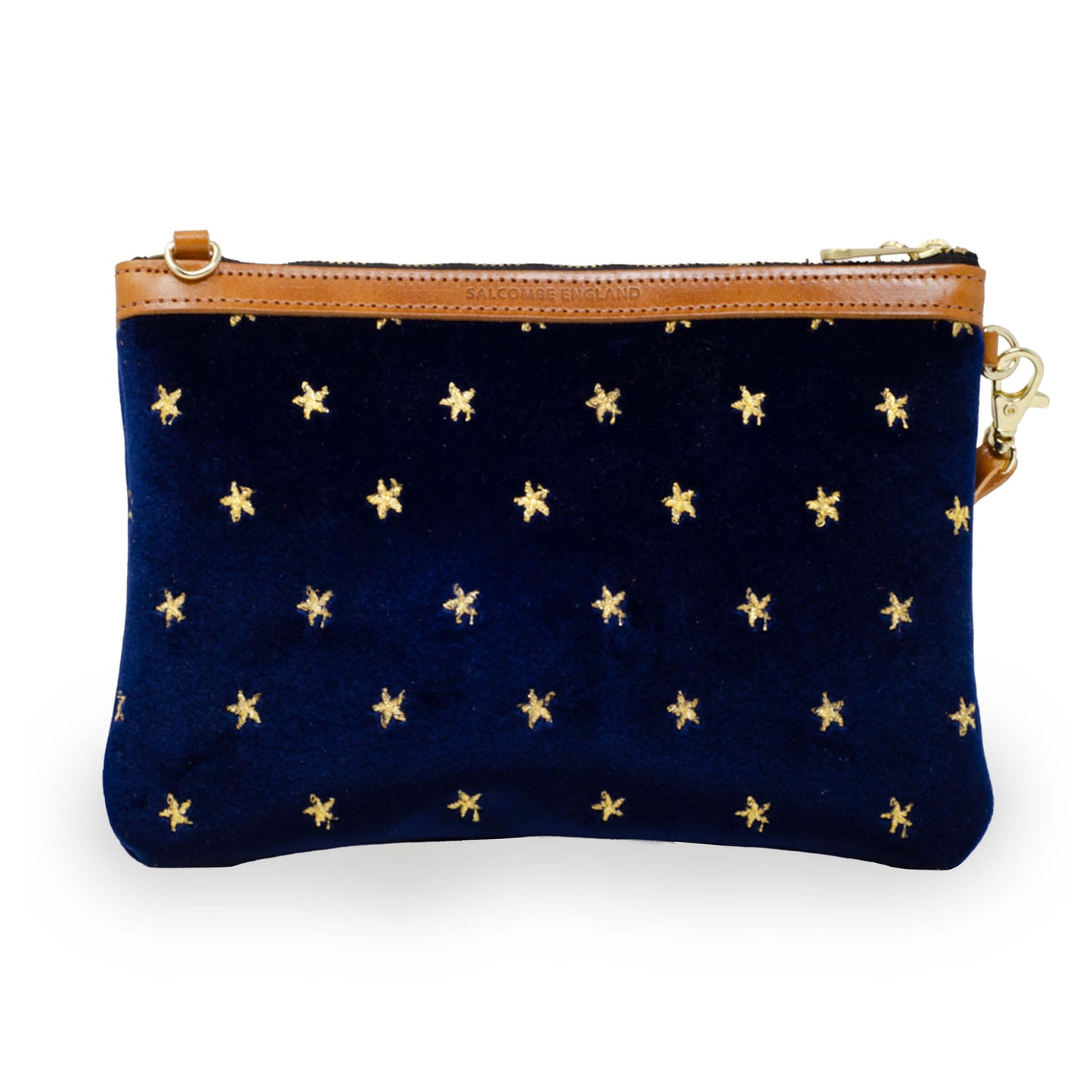 Diana 2 in 1 Clutch - Gold Stars on Navy Velvet