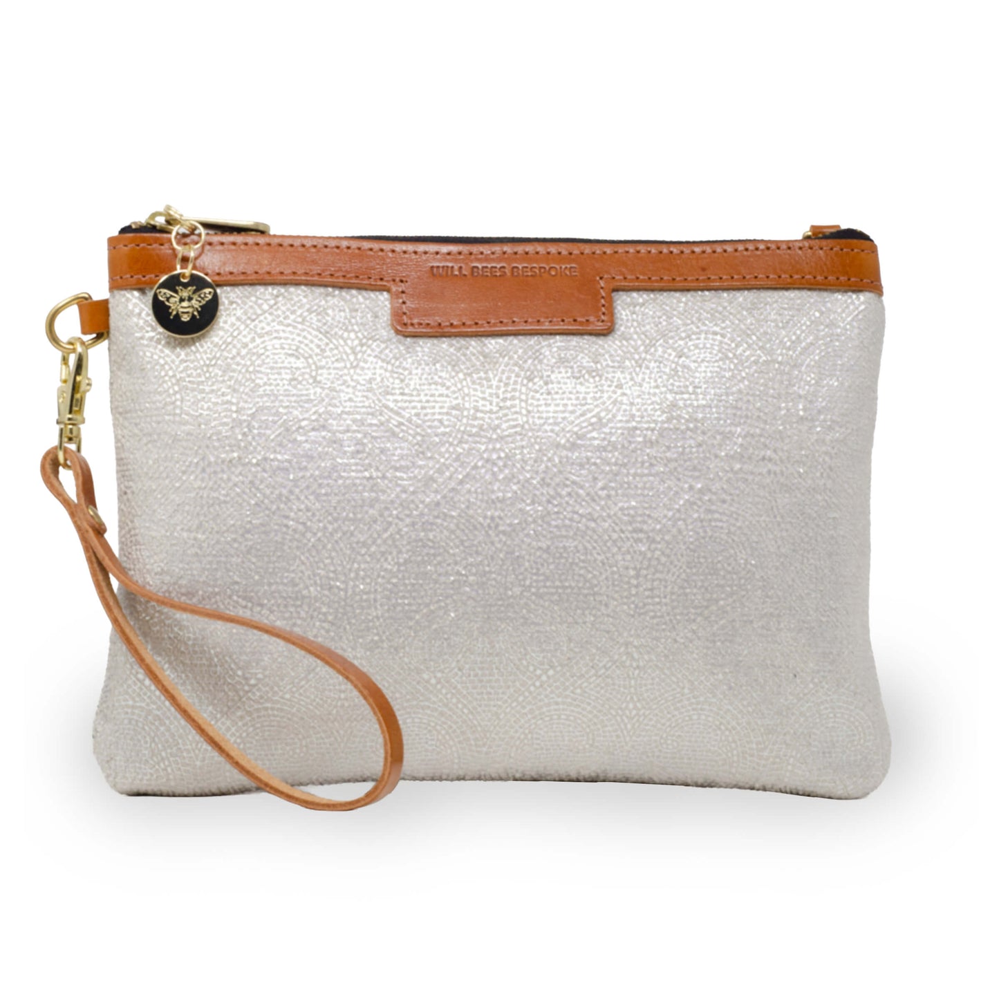 Diana 2 in 1 Clutch - Cream Paisley Sparkle