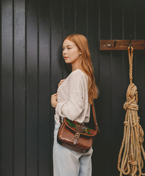 Rosalind Saddle Bag - Bee Story in Garden