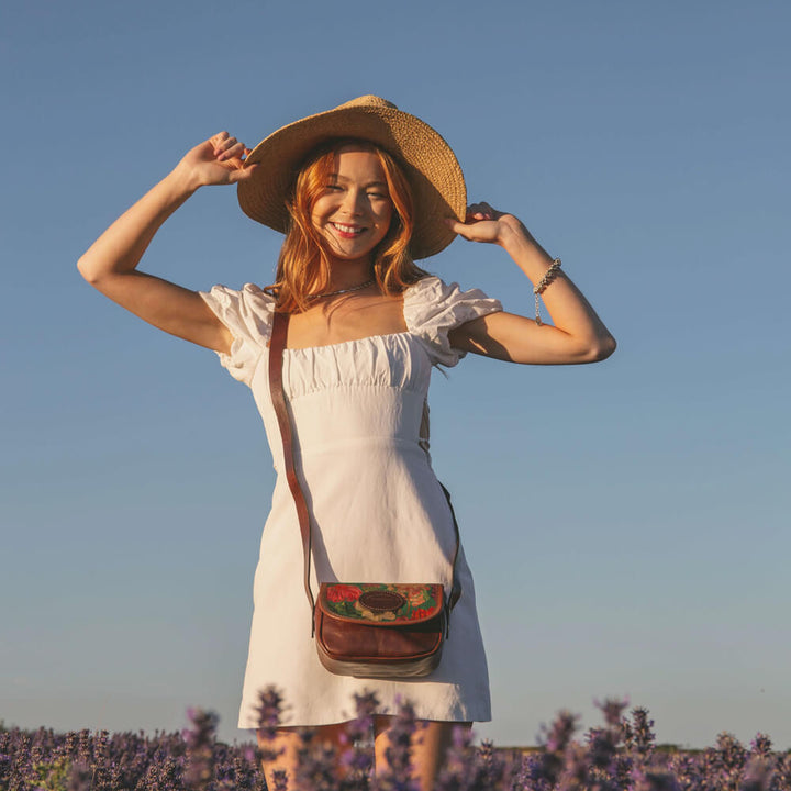 Mini Saddle Bag - Bee Story in Garden