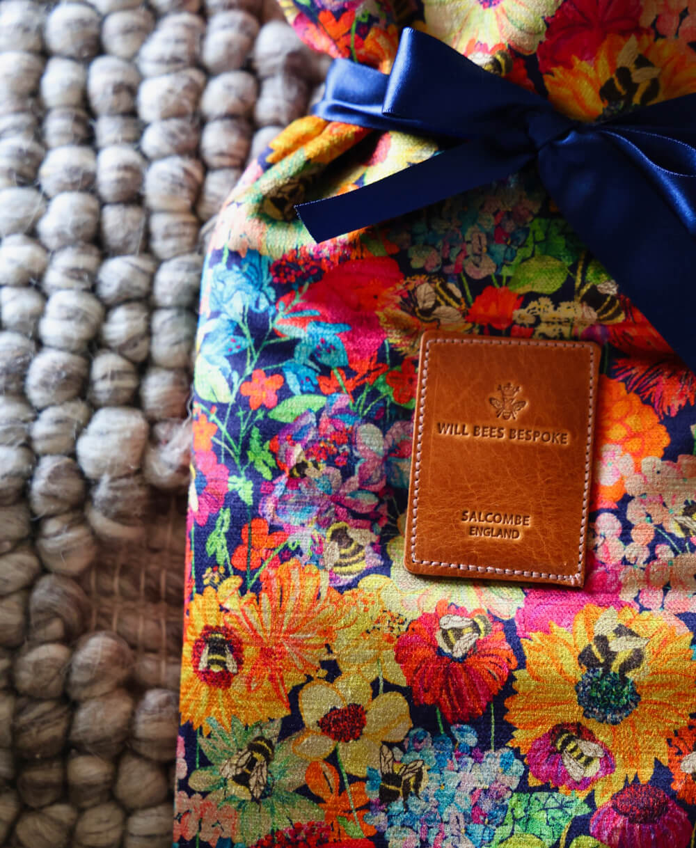 Hot Water Bottle & Cover - Bumblebee Garden in Mini Midday Sun