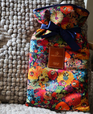 Hot Water Bottle & Cover - Bumblebee Garden in Mini Midday Sun