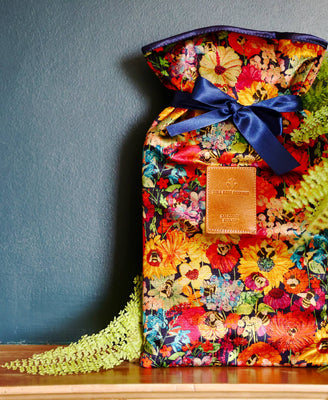 Hot Water Bottle & Cover - Bumblebee Garden in Mini Midday Sun