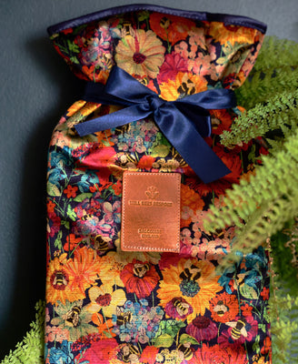 Hot Water Bottle & Cover - Bumblebee Garden in Mini Midday Sun