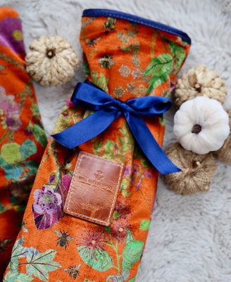 Long Hot Water Bottle & Cover - Bee Tree in Nectar - Will Bees Bespoke