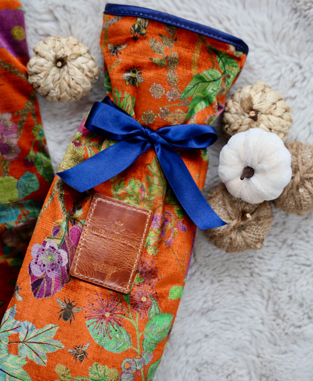 Long Hot Water Bottle & Cover - Bee Tree in Nectar - Will Bees Bespoke