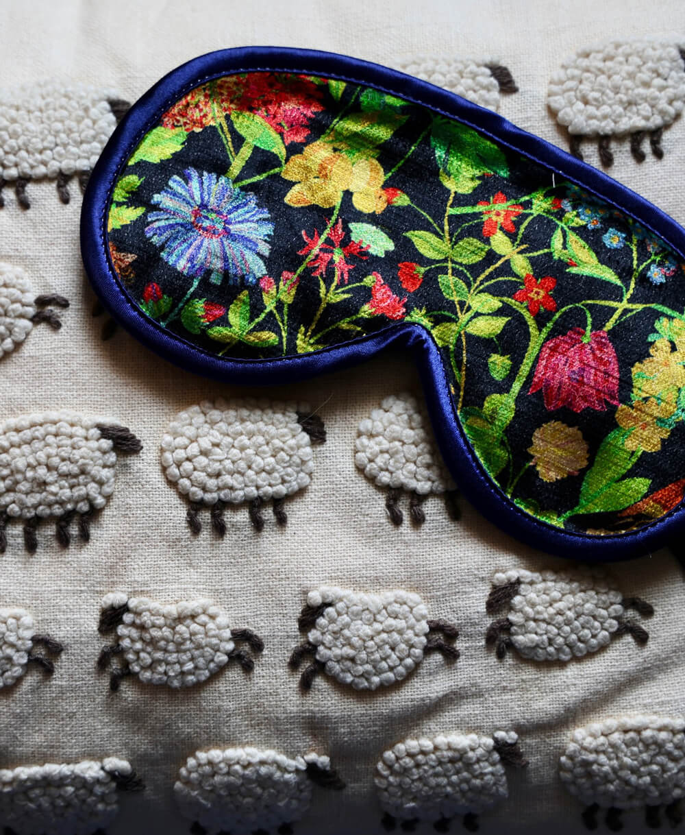 Eye Mask - Woven Meadow in Bramble