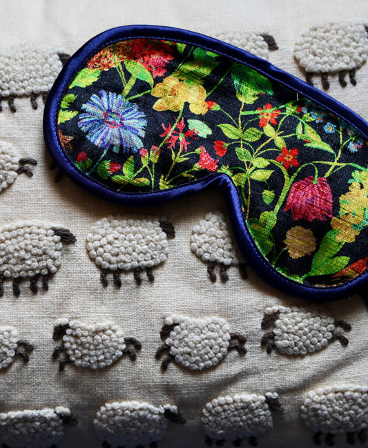 Eye Mask - Woven Meadow in Bramble