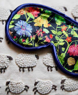 Eye Mask - Woven Meadow in Bramble