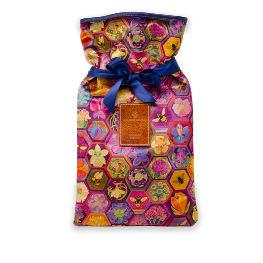 Hot Water Bottle & Cover - Hexagon Hive in Rose