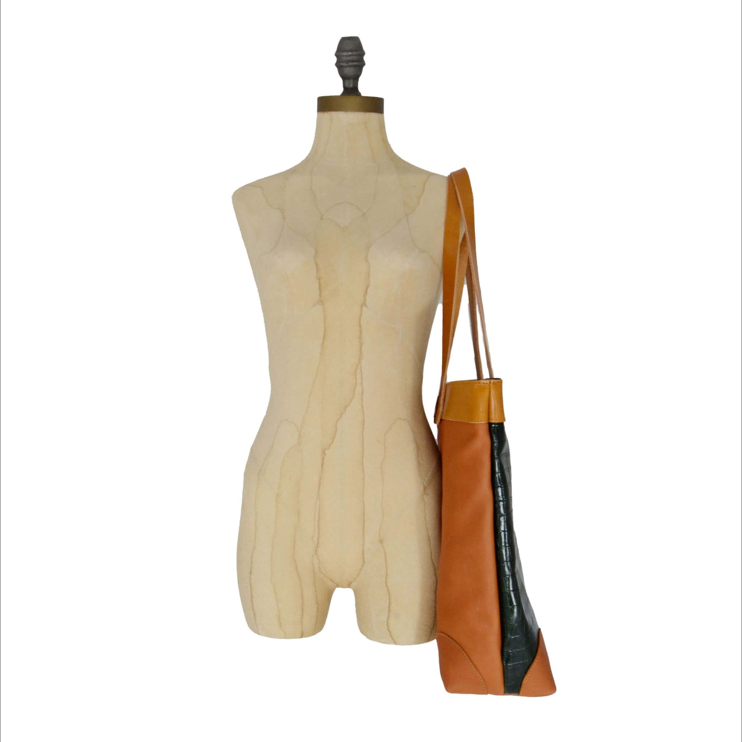 Large Tote - Black Croc - Will Bees Bespoke