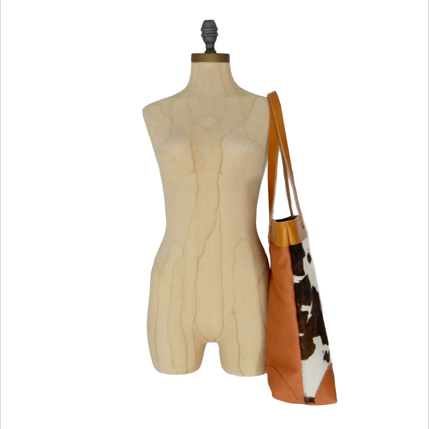 Large Tote - Brown Cow Print - Will Bees Bespoke