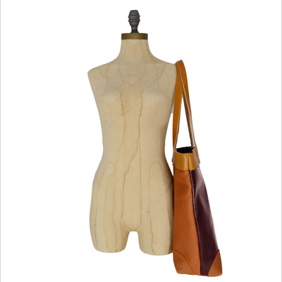 Large Tote - Burgundy Croc - Will Bees Bespoke