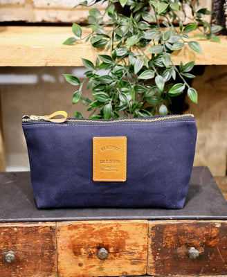 Mens Wash Bag - Navy Canvas - Will Bees Bespoke