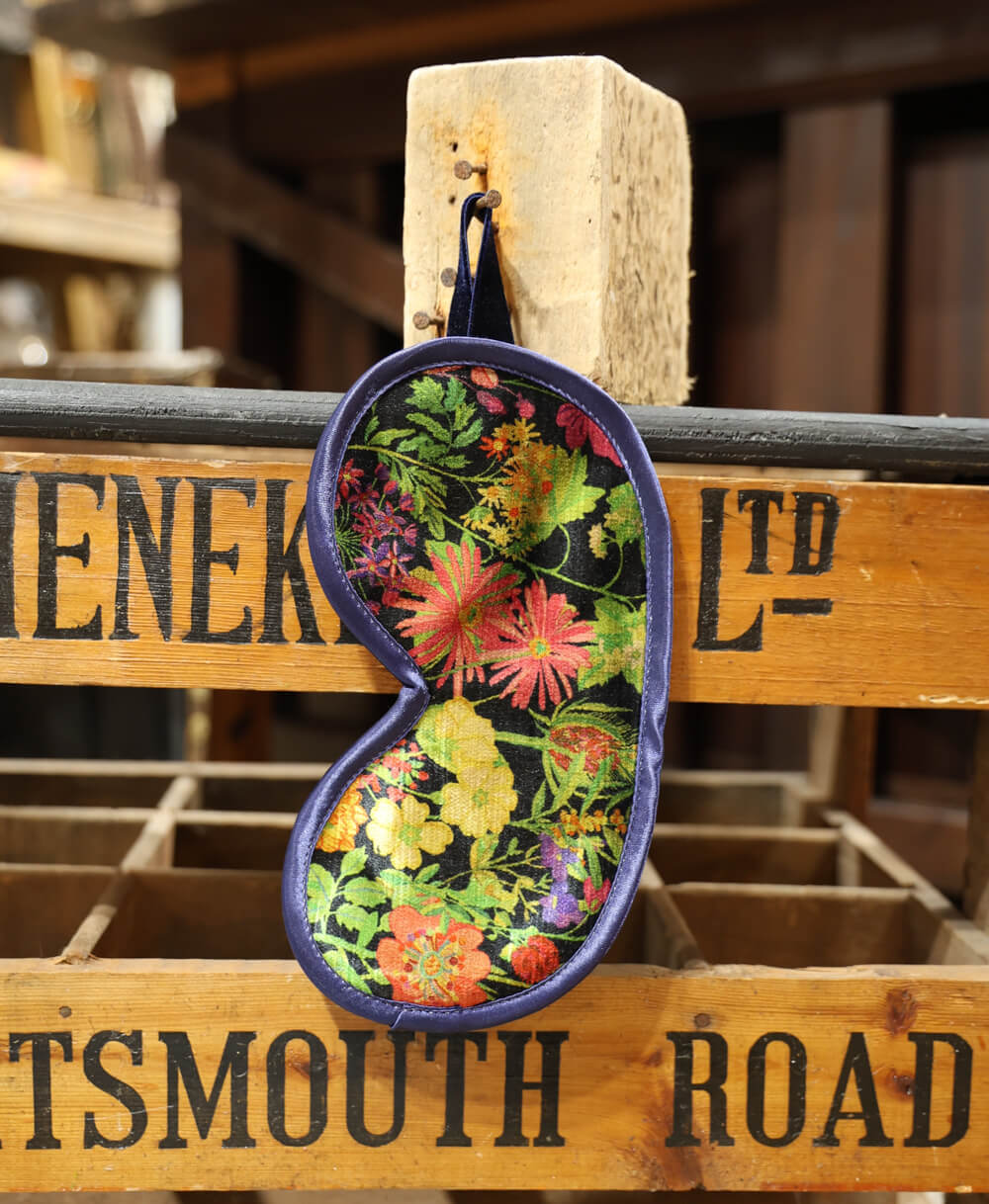 Eye Mask - Woven Meadow in Bramble - Will Bees Bespoke