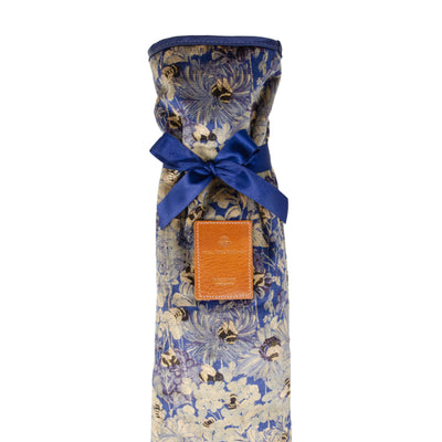 Long Hot Water Bottle & Cover - Bumblebee Haven in Blue Sea - Will Bees Bespoke