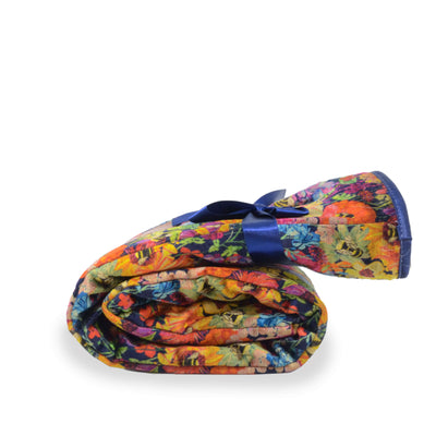 Long Hot Water Bottle & Cover - Bumblebee Garden in Mini Midday Sun - Will Bees Bespoke