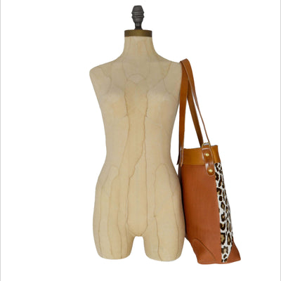 Medium Tote - White Leopard - Will Bees Bespoke