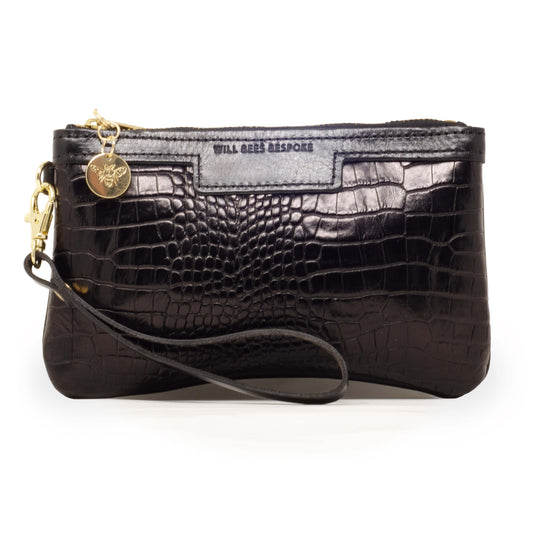 Mini Diana 2 in 1 Clutch - Black Croc