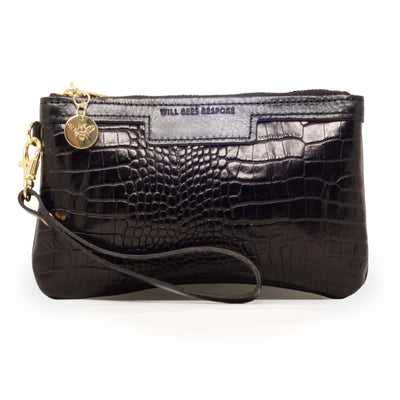 Mini Diana 2 in 1 Clutch - Black Croc