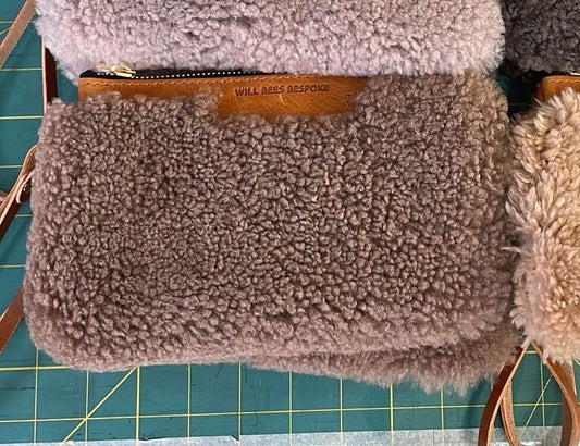 Mini Diana 2 in 1 Clutch - Brown Sheepskin - Will Bees Bespoke