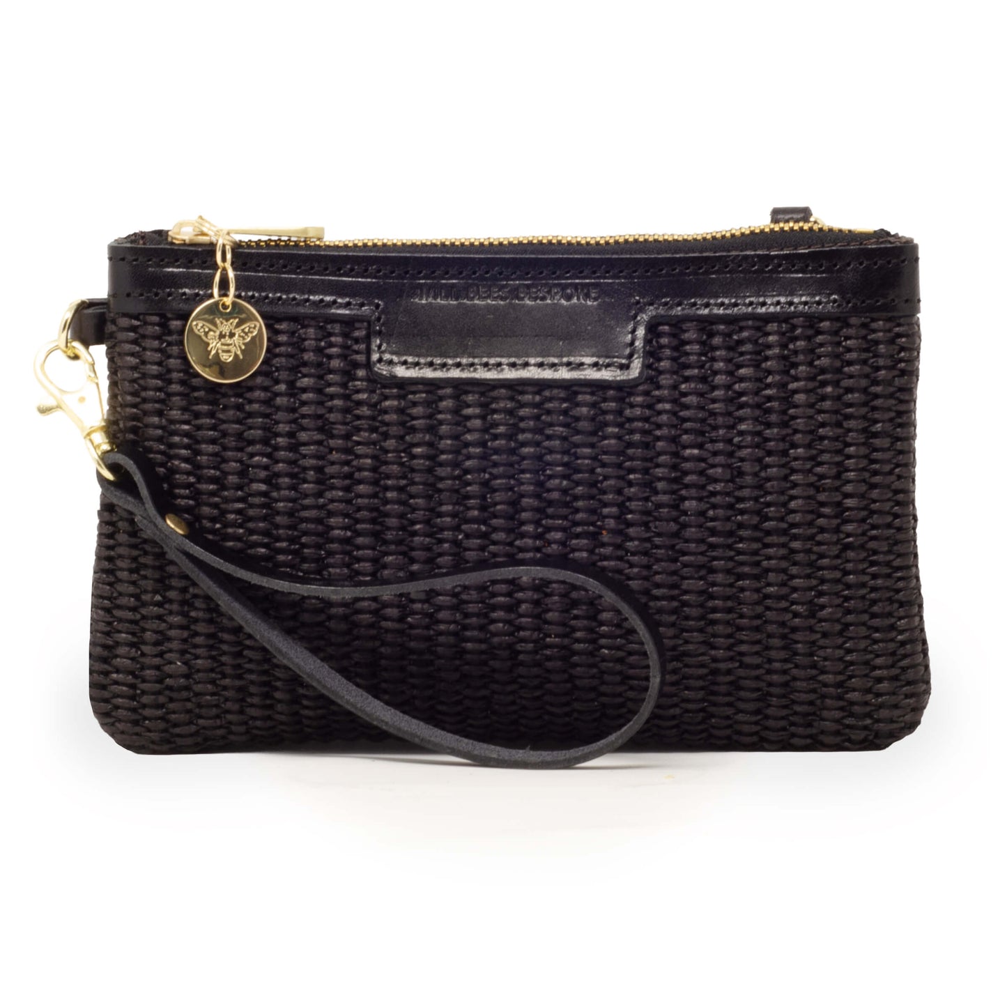 Mini Diana 2 in 1 Clutch - Raffia in Black