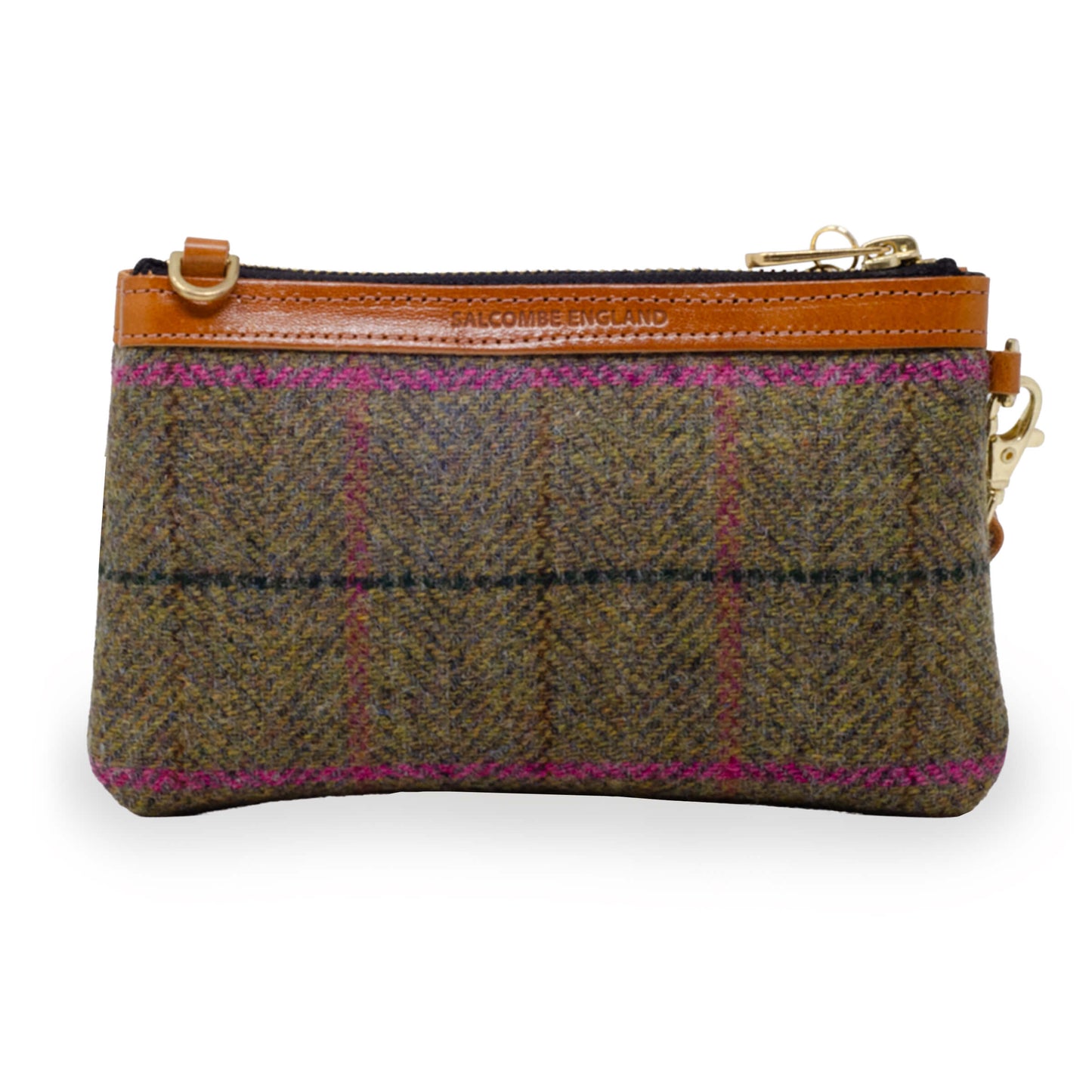 Mini Diana 2 in 1 Clutch - Green & Pink Tweed Check