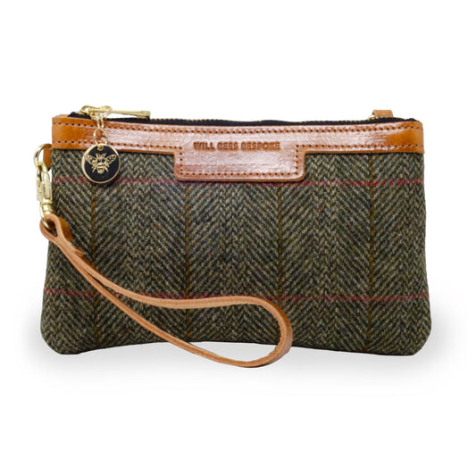 Mini Diana 2 in 1 Clutch - Green & Red Tweed Check