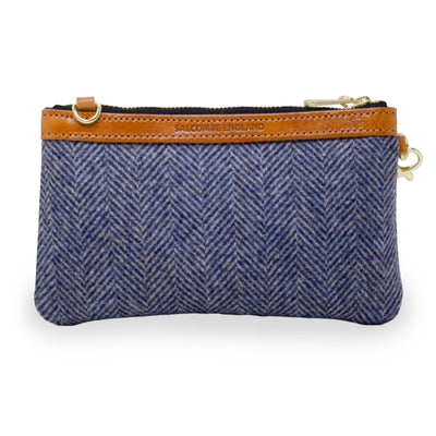 Mini Diana 2 in 1 Clutch - Blue Herringbone Tweed
