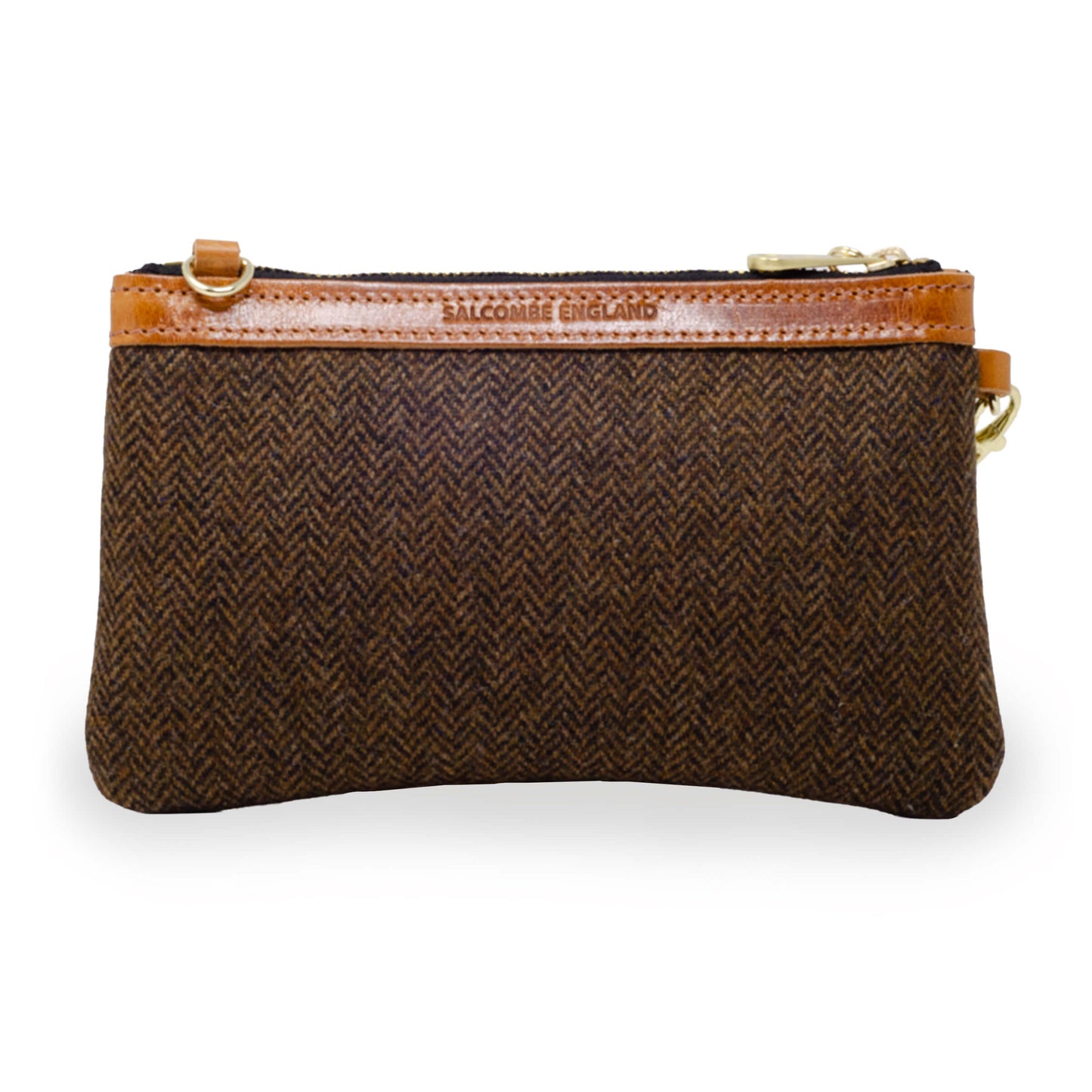 Mini Diana 2 in 1 Clutch - Brown Herringbone Tweed