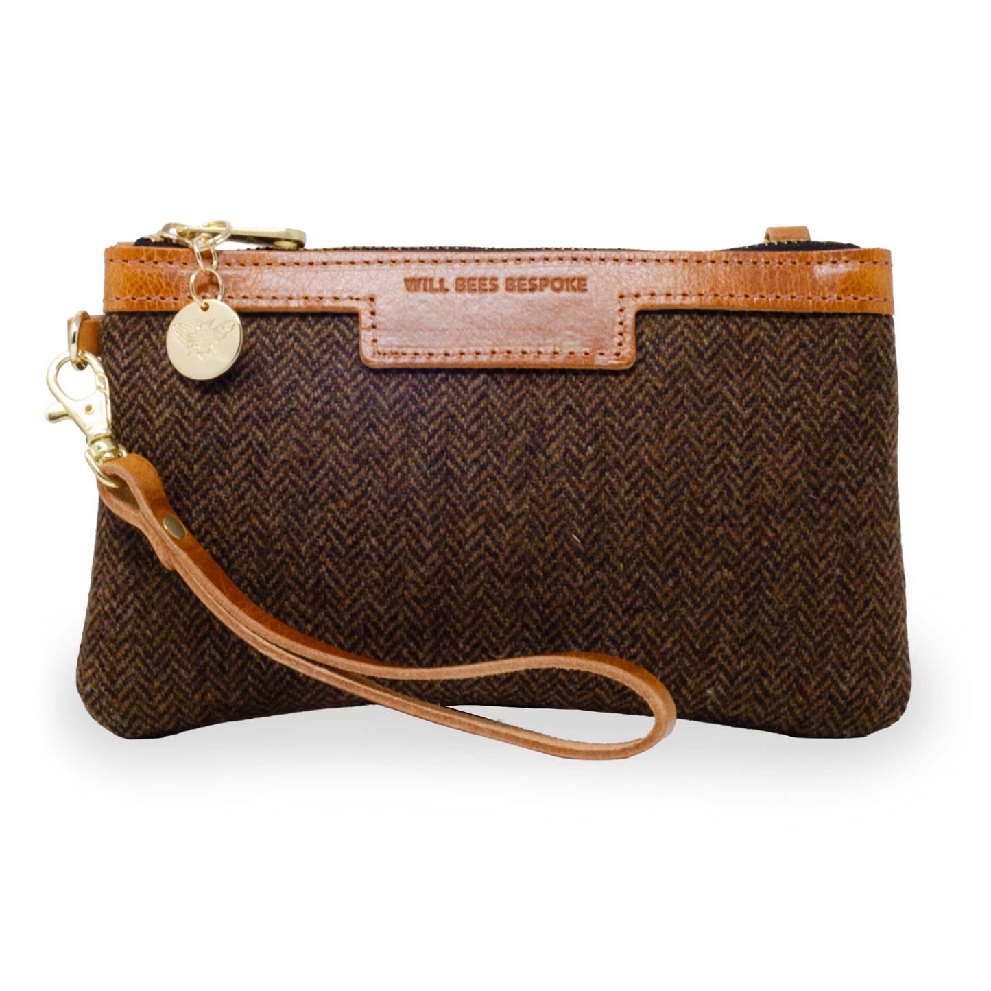 Mini Diana 2 in 1 Clutch - Brown Herringbone Tweed