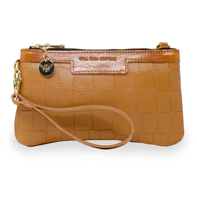 Mini Diana 2 in 1 Clutch - Matt Tan Croc