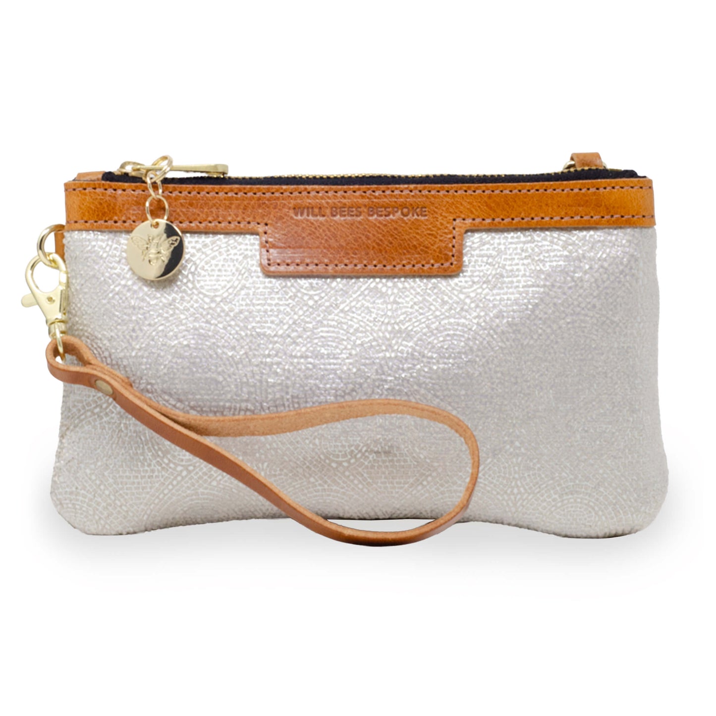 Mini Diana 2 in 1 Clutch - Cream Paisley Sparkle
