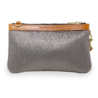 Mini Diana 2 in 1 Clutch - Dark Silver Herringbone Sparkle