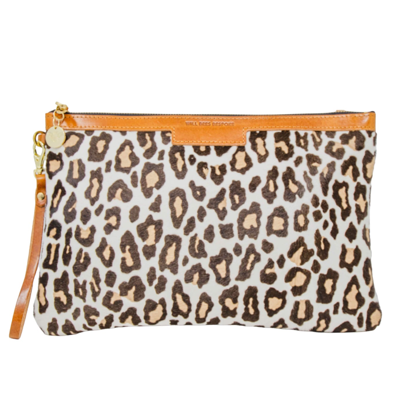 Oversized Diana 2 in 1 Clutch - White Leopard - Will Bees Bespoke