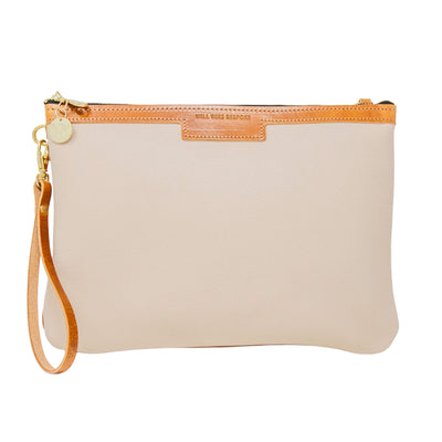 Oversized Diana 2 in 1 Clutch - White Leather