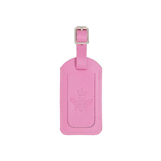 Leather Luggage Tag - Pale Pink - Will Bees Bespoke