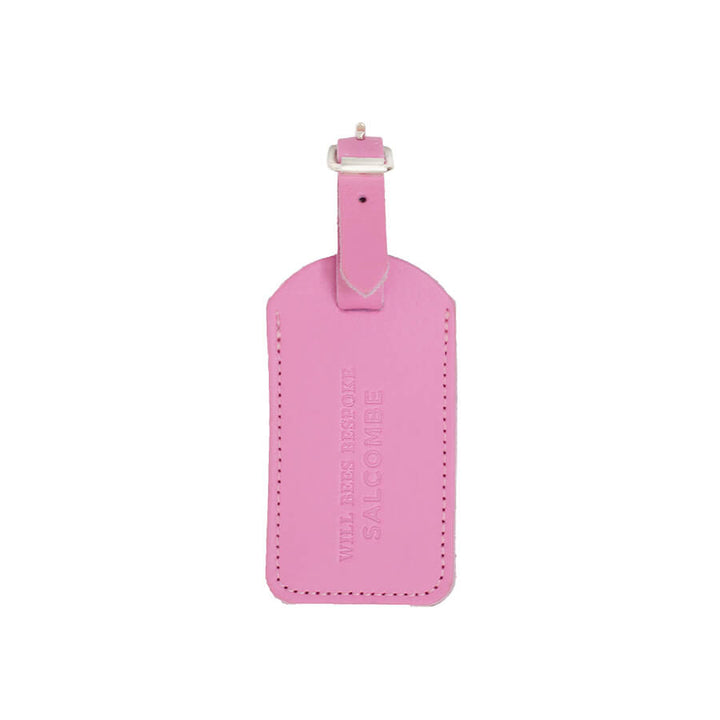 Leather Luggage Tag - Pale Pink