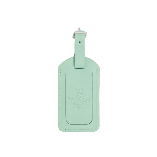 Leather Luggage Tag - Mint - Will Bees Bespoke