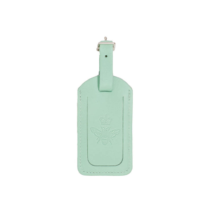 Leather Luggage Tag - Mint