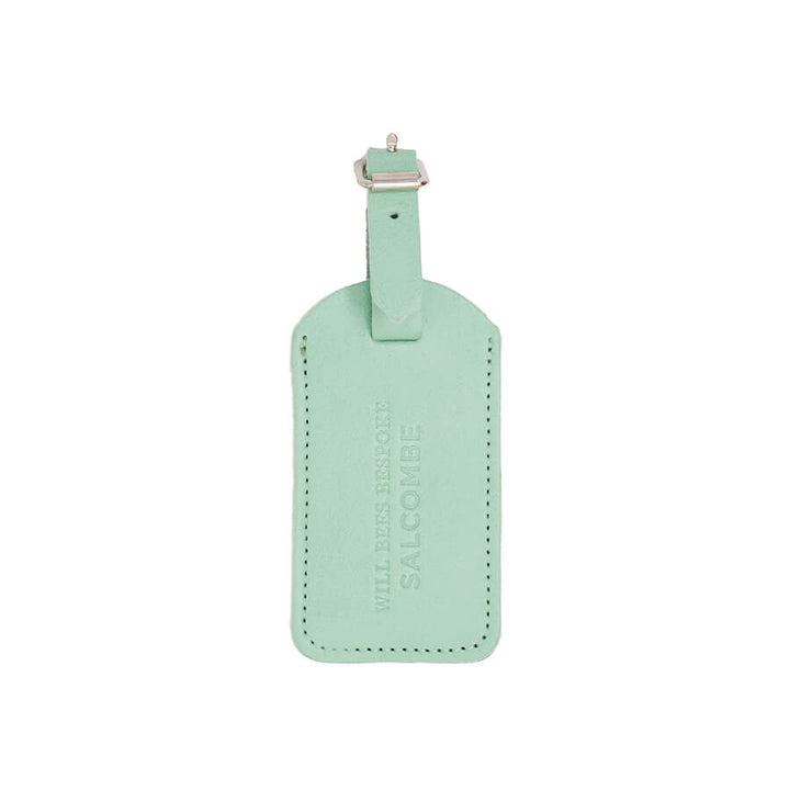 Leather Luggage Tag - Mint