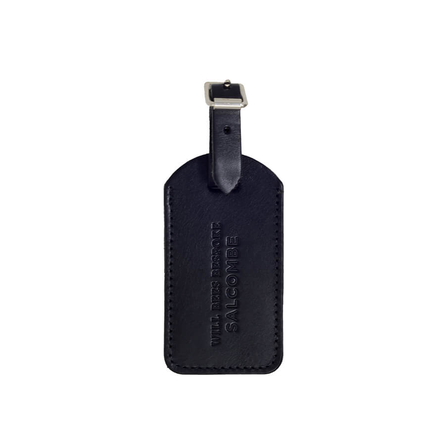 Leather Luggage Tag - Black - Will Bees Bespoke