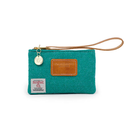 Jane Coin Purse - Harris Tweed® Teal - Will Bees Bespoke
